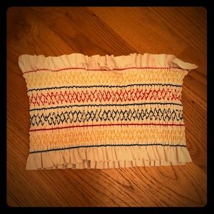 White Stripped Tube Top